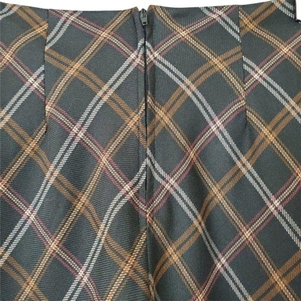 Vintage Tracy Evans | Plaid A-line Mini Skirt - Picture 4 of 6